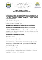 AVISO DE LICITAÇÃO - CARTA CONVITE Nº 001/2021